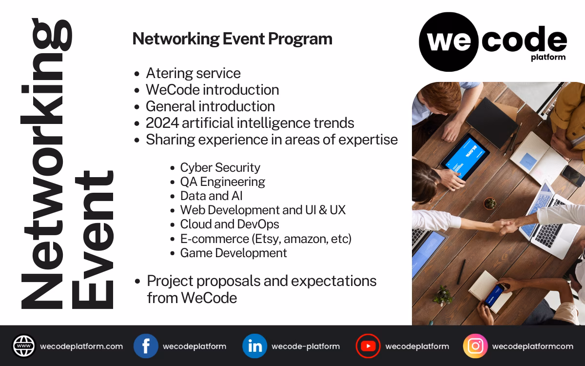 WeCode Networking Event Program Poster Variation