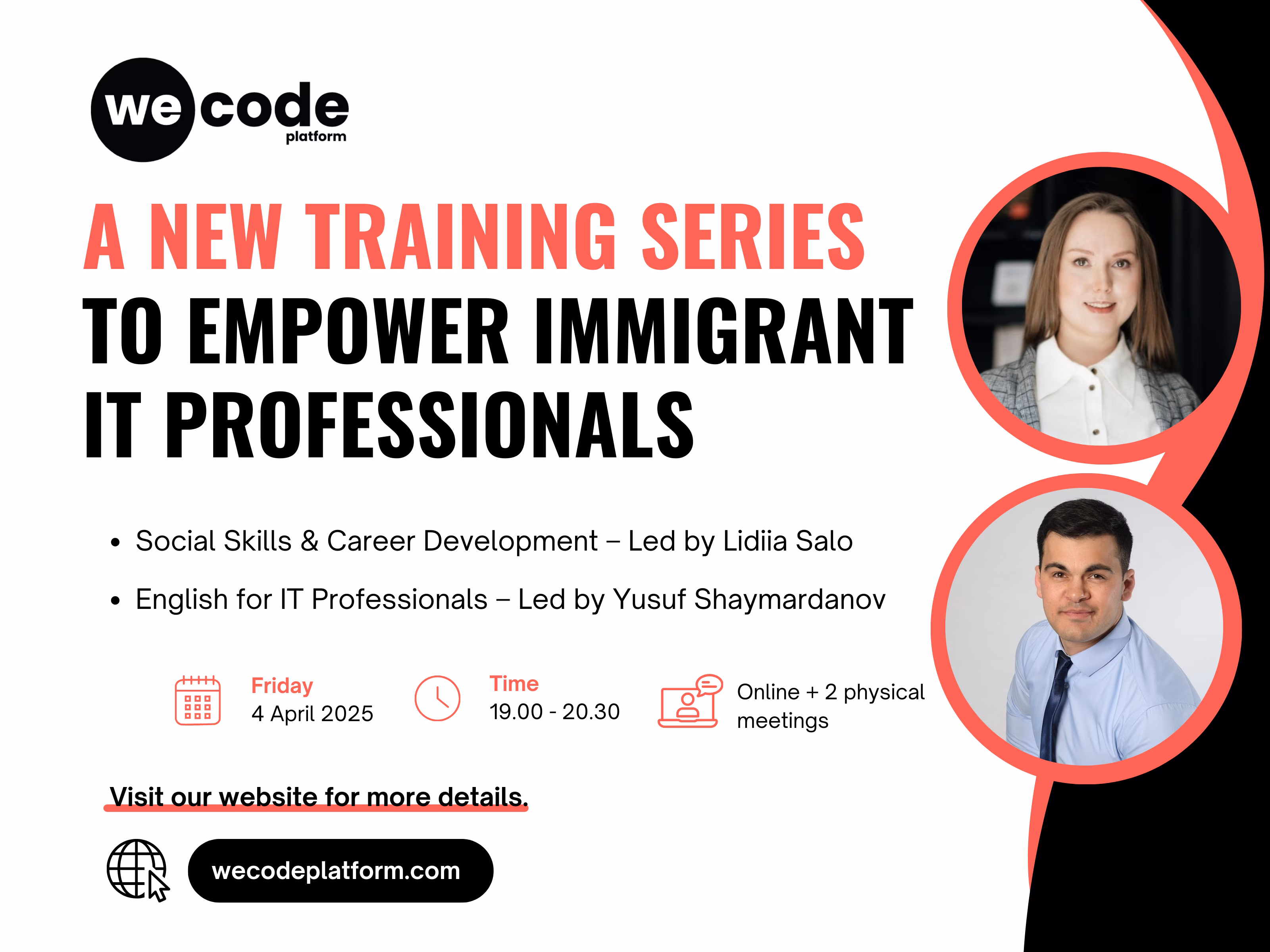 WeCode training series poster layout