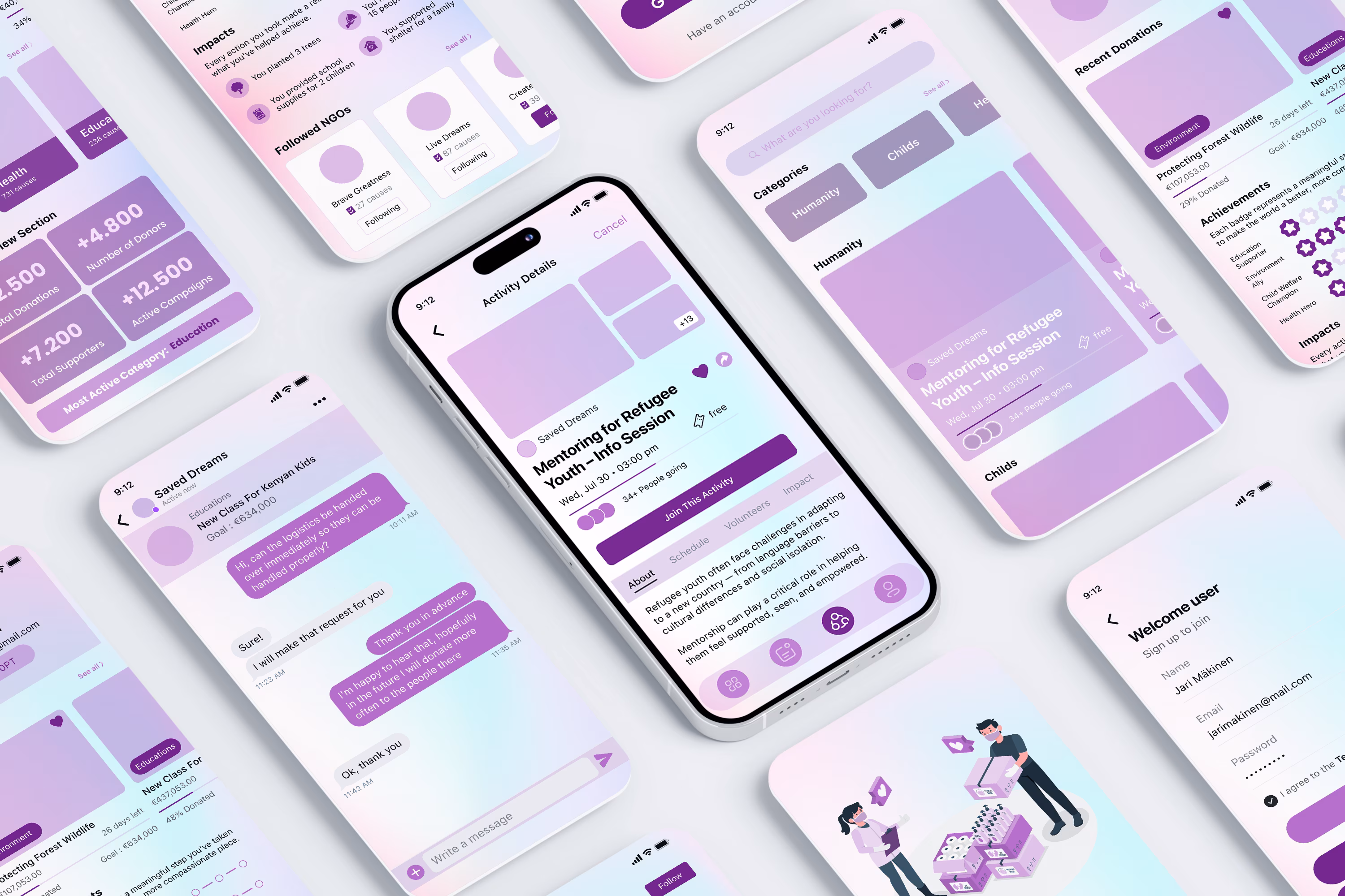 Daily Angel mobile app project cover