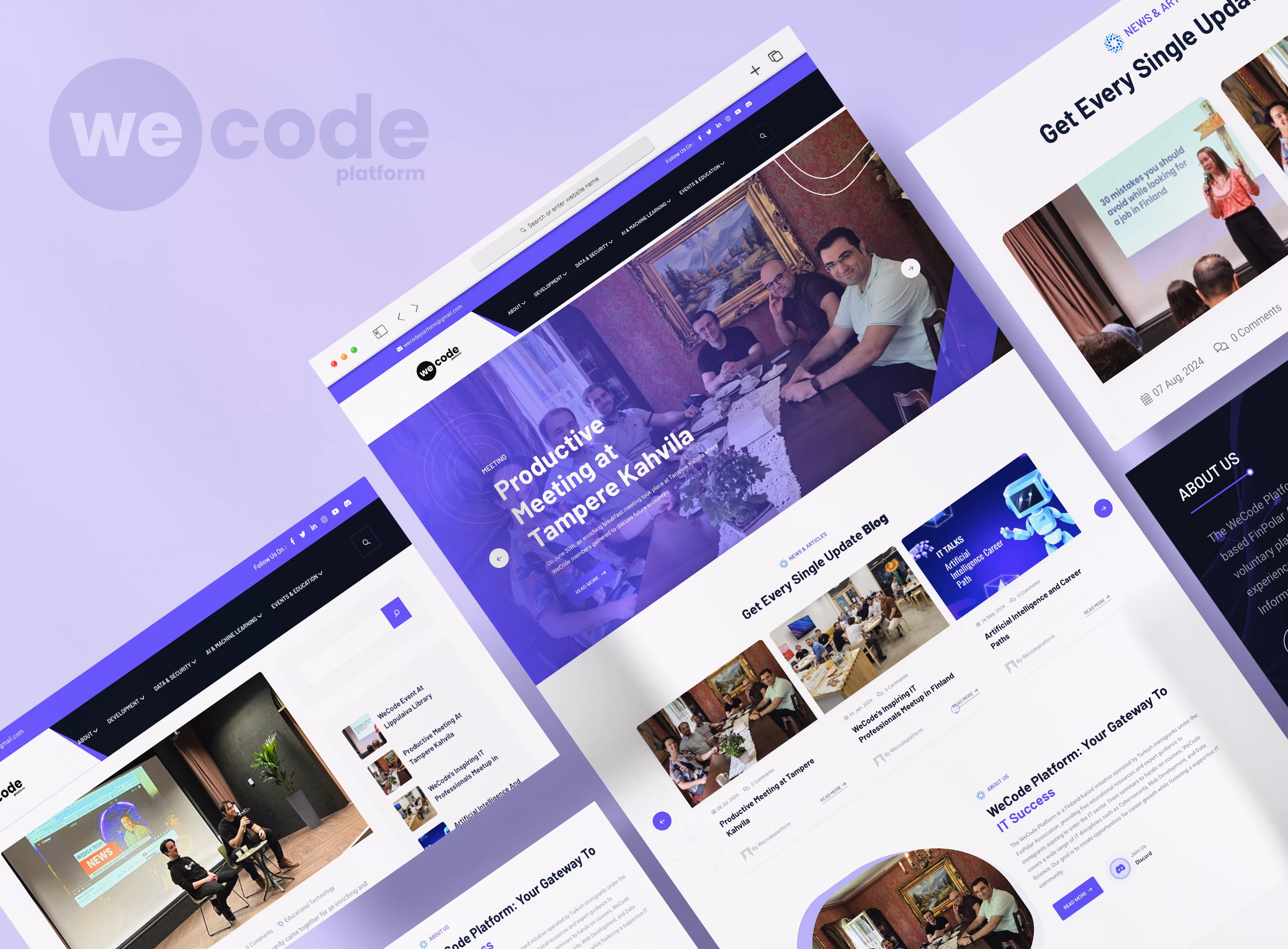 Wecode Website project cover