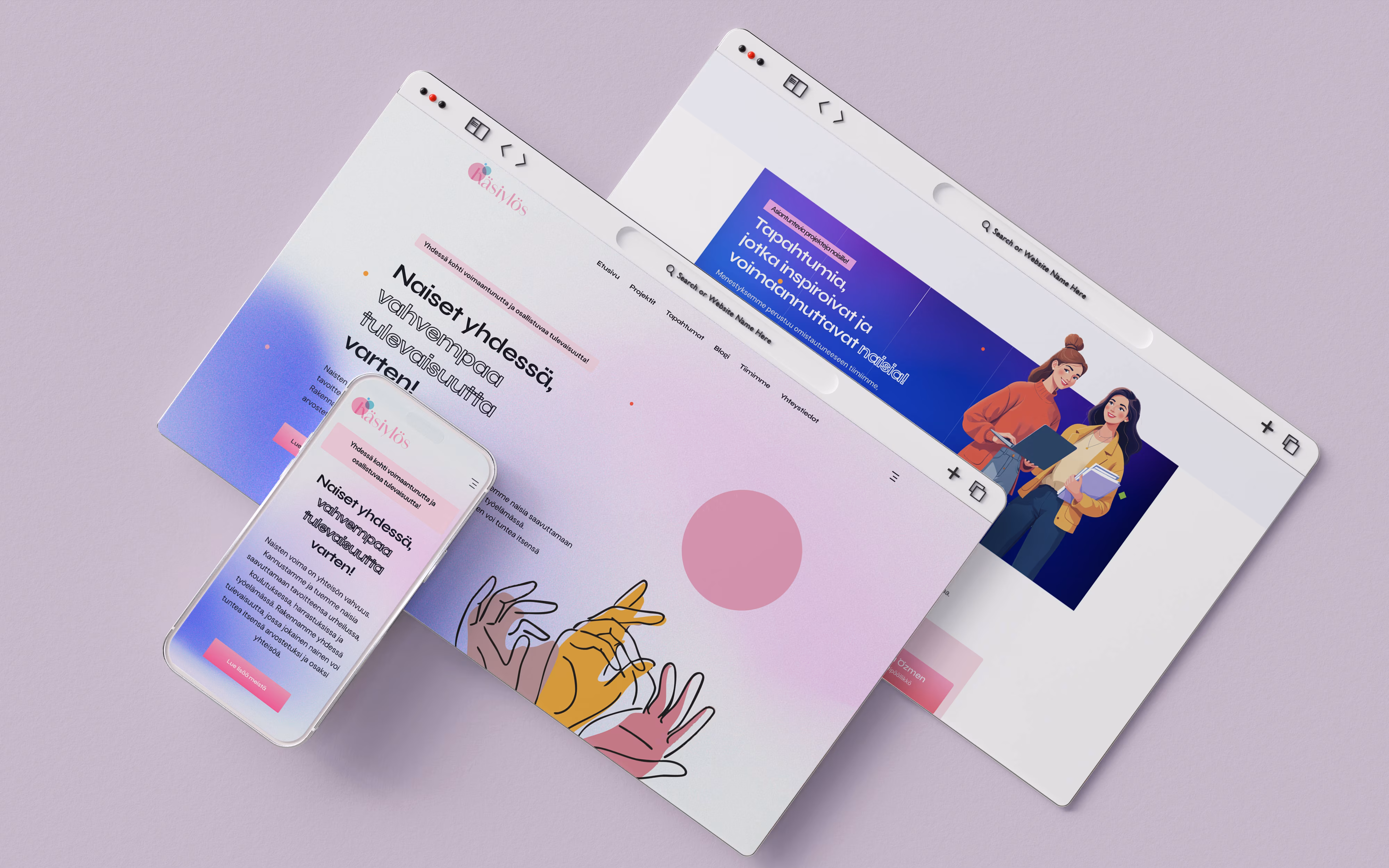 Käsiylös Website project cover